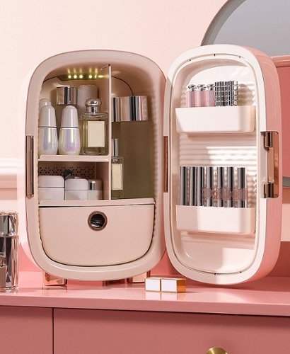 Cooluli Beauty 12-liter Skincare Fridge - Pink GLOBAL SHIPPING