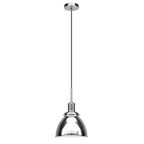 Camden&Wells - Madison 12" Metal Pendant - Polished Nickel-Front_Standard 