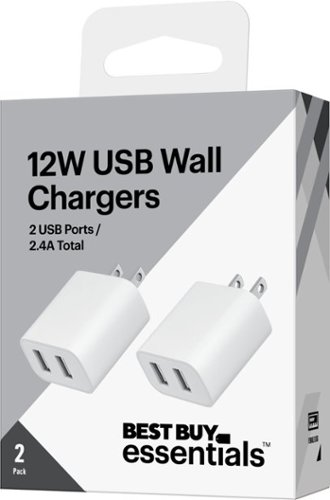 Best Buy essentials™ 12W Dual-Port Wall Charger (2-pack) for Smartphones, Tablets, and Other USB Devices - White BUY ONLINE