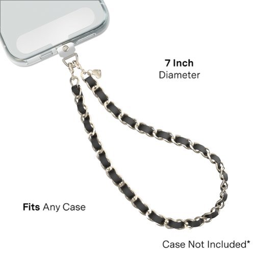 VELVET CAVIAR Phone Charm Wristlet - Black Leather GLOBAL SHIPPING
