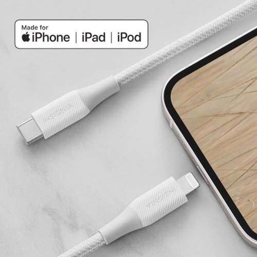 Insignia™ 10' Lightning to USB-C Braided Charge-and-Sync Cable (2 Pack) - Moon Gray BUY ONLINE