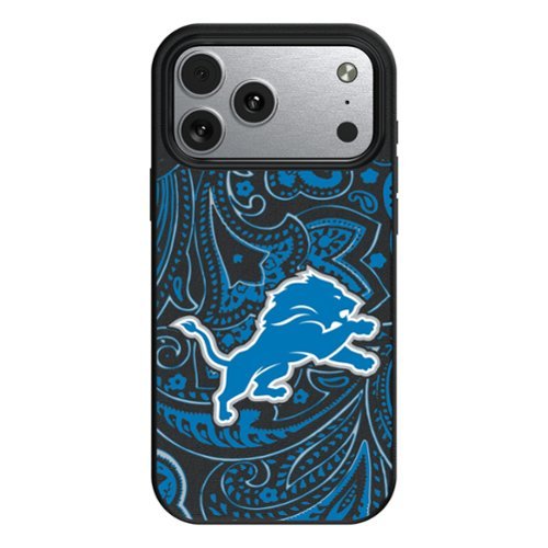 Keyscaper - NFL - Detroit Lions Paisley iPhone Magnetic Bump Case - 16 Pro Max - Black-Front_Standard 