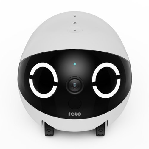 Enabot - ROLA Mini Companion Robot 2K QHD Camera, Built-in Call Button, 2-Way Voice - White-Front_Standard 