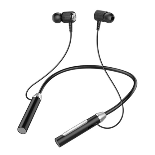 Stock Preferred - Wireless Bluetooth 5.2 Neckband Headphones with Mic - Black-Front_Standard 