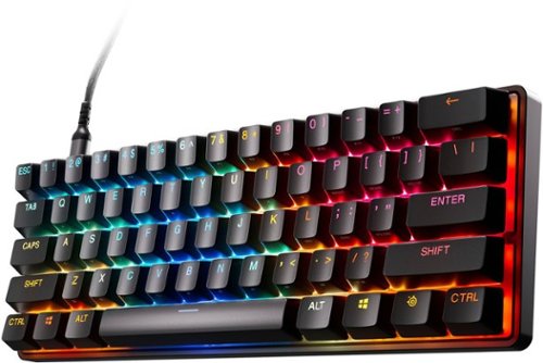 SteelSeries - Apex Pro Mini Gen 3 60% V2 Wired Mechanical OmniPoint Adjustable Gaming Keyboard with Rapid Tap, Rapid Trigger - Black