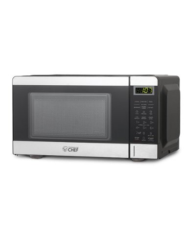 Commercial Chef - Countertop Microwave Oven 0.7 Cu. Ft. 700W - Stainless Steel-Front_Standard 