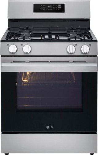 LG - 6.3 Cu. Ft. Freestanding Gas True Convection Smart Range with EasyClean, InstaView and Air Fry - Stainless Steel