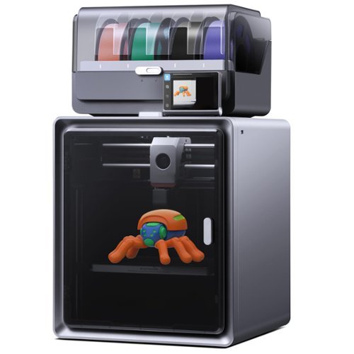 GlowWise - Multicolor CoreXY 3D printer. Sealed, high-precision, 600mm/s, auto-calibration. 9.8"³ build volume - Black-Front_Standard 