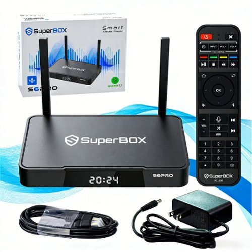 MYKKO - Super TV Streaming Box S6 Pro- 6K Android TV Box, Loaded with WiFi 6 & Voice Remote TV Streaming Stick Devices-32GB-Front_Standard 