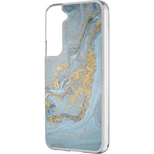 SaharaCase - Marble Series Case for Samsung Galaxy S22+ 5G - Blue Marble-Left_Standard 