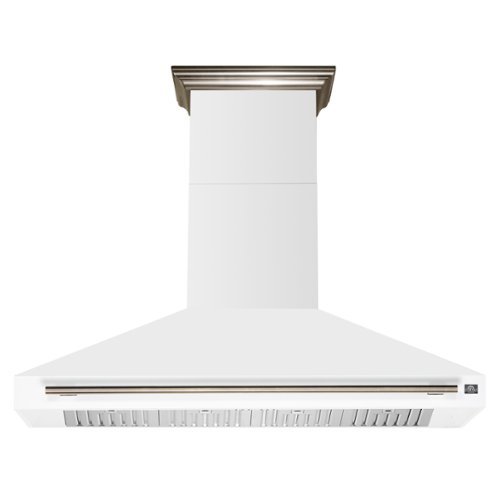 Forno Appliances - 60 inches - Externally Vented & Recirculating - Wall Range Hood - White