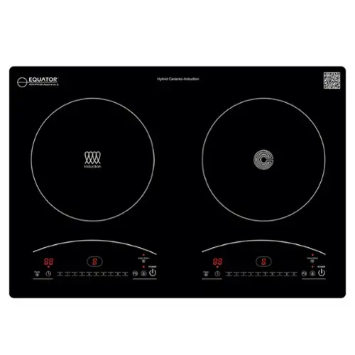EQUATOR  
ADVANCED APPLIANCES INC.  

Hybrid Ceramic-Induction  

Induction  

88  
8  

88  
8  

Power  
0 1 2 3 4 5 6 7 8 9  

Keep Warm  
Power  

Power  
0 1 2 3 4 5 6 7 8 9  

Keep Warm  
Power