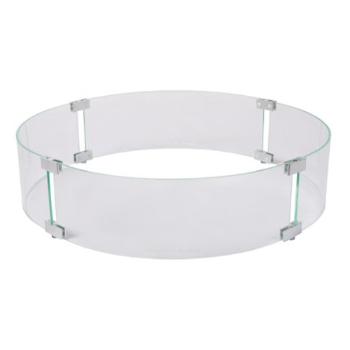 Fire Sense - Tempered Glass Wind Guard for Round LPG Fire Pits - Clear-Front_Standard 