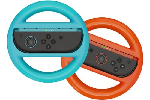 NEXT - Universal Joy-Con 2 and Joy-Con Racing Wheel 2-Pack for Mario Kart and other racing games for Nintendo Switch 2 & Switch - Orange/Blue-Front_Standard 