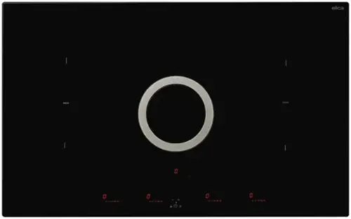 Front. Elica - Elica - NikolaTesla Invert 36 in. Built-In Electric Induction Anti-Scratch Downdraft Cooktop with 4 Elements - Black - Black.