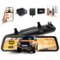 WOLFBOX - Rear View Mirror Dash Cam Front 4K + Rear 2.5K, Touch Screen, 128GB Card, 5.8GHz WiFi, G-Sensor & GPS, STARVIS IMX678 - Black-Front_Standard