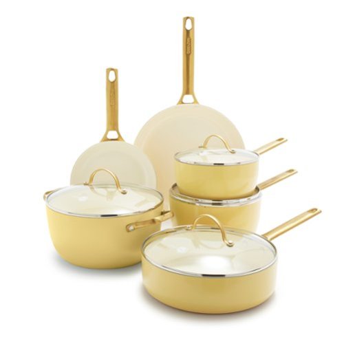 GreenPan - Reserve Ceramic Nonstick 10-Piece Cookware Set - Sunrise-Angle_Standard 