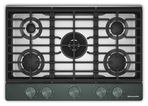 KitchenAid - 30 in. Wide 5 burners Gas Cooktop with Integrated Wok Grate - Juniper-Front_Standard 