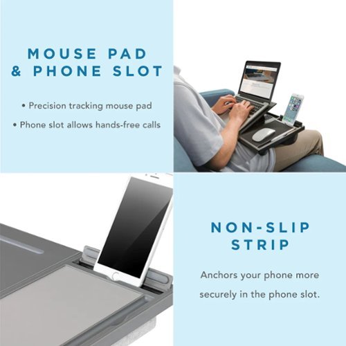 LapGear Ergo Pro Adjustable Lap Desk for 15.6 Laptop or Tablet - Gray Herringbone HOW TO BUY
