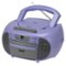 Jensen - Portable Bluetooth CD Music System CD-550ABT with Cassette Player, AM/FM Radio, Aux, Built-in Speakers - Purple-Front_Standard