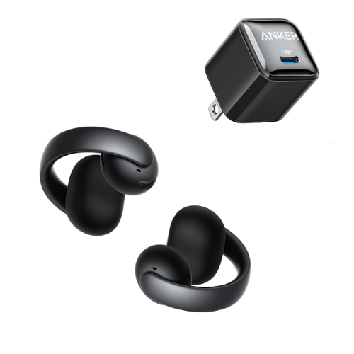 Soundcore AeroClip by Anker with USB C Charger Block 20W,Open Ear