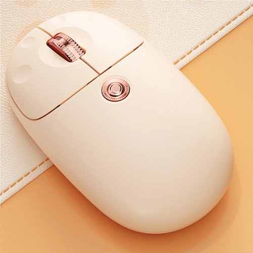 BOW - Wireless Bluetooth Mouse Mice 2.4GHz USB Receiver For Laptop PC Computer Category Electronics / Computer Accessories / M - Wireless - Beige-Front_Standard 