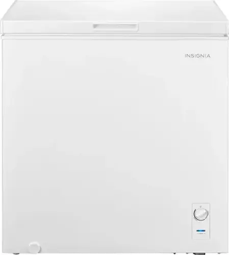 Front. Insignia™ - 7 Cu. Ft. Garage-Ready Chest Freezer - White.