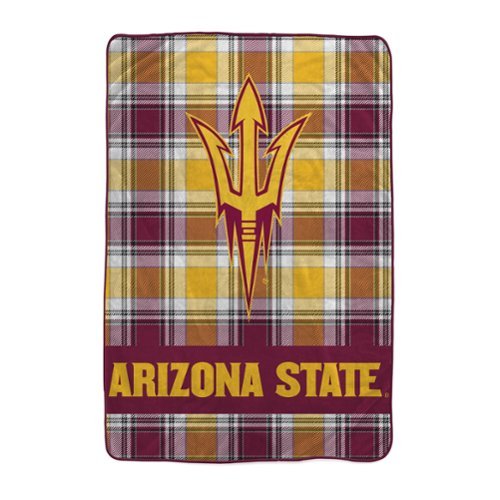 Pegasus - Arizona State Sun Devils 66" x 95" Oversized Plaid FAN-mily Ultra Cozy Blanket - Multicolor-Front_Standard 