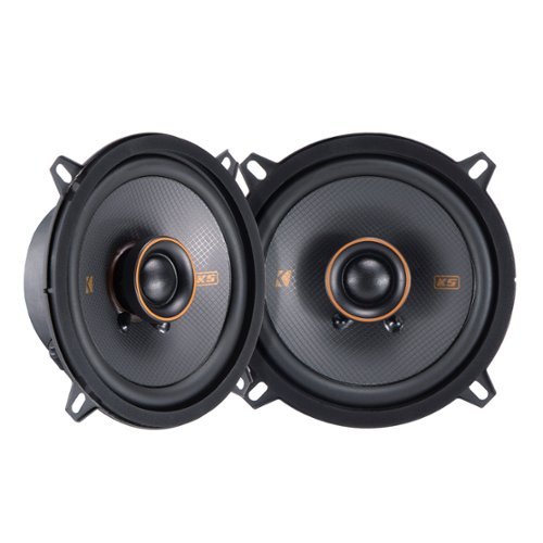 KICKER - 51KSC504 5.25" KS Series Coaxial Speakers - Pair - Black