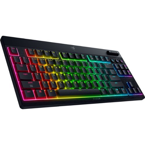 Razer BlackWidow V4 Low-profile HyperSpeed Wireless TKL Mechanical Orange Tactile Switch Gaming Keyboard with Chroma RGB - Black SHOP ONLINE