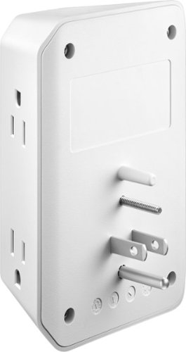 Insignia™ 5-Outlet / 1-USB-C / 1-USB Wall Tap 1,080 Joules Surge Protector - White SHOP ONLINE