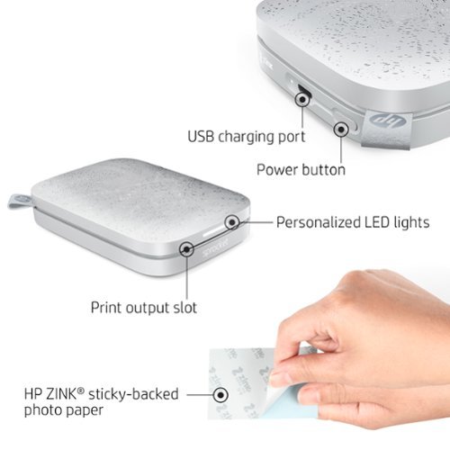 HP Sprocket Portable 2 x 3 Instant Photo Printer, Prints From iOS or Android Devices - Luna Pearl WORLDWIDE DELIVERY