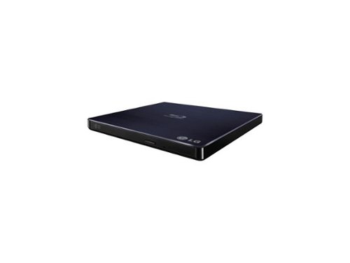 LG - WP50NB40 External Blu-ray Writer - Black, BD-R/RE, 24x CD, 6x BD, 8x DVD-Front_Standard 