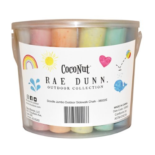 Salus Brands, LLC CocoNut Outdoor: Rae Dunn Draw. Doodle. Jumbo Sidewalk Chalk 2 Pack - 40 Pcs, Non-Toxic, Washable Colors HOW TO BUY
