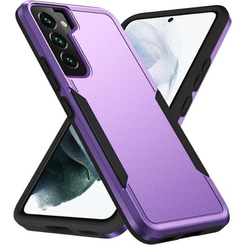 Entronix - Galaxy S25 Plus Case - Durable Soft-Touch Dual-Layer Protection - Purple-Front_Standard 