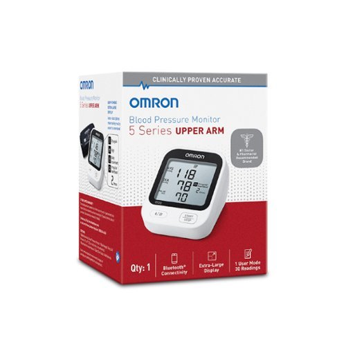 OMRON  5 SERIES BLOOD PRESSURE MONITOR (BP7255), UPPER ARM CUFF, DIGITAL BLUETOOTH BLOOD PRESSURE MACHINE - WHITE GLOBAL SHIPPING