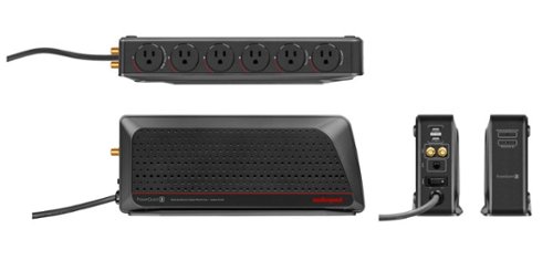 AudioQuest PowerQuest 2 6-Outlet/2-USB Unlimited Joules Surge Protector with High-Current Outlets and Noise Filtering - Black WORLDWIDE DELIVERY