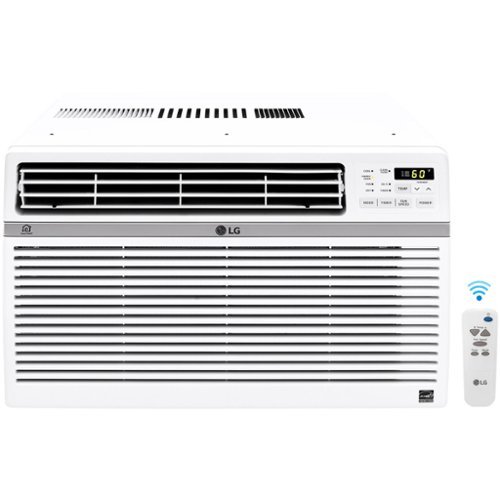 LG - 550 Sq. Ft. 12,000 BTU Smart Window Air Conditioner - White-Front_Standard 