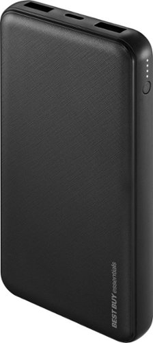 Best Buy essentials™ 20W 10,000mAh Portable Charger for Most Smartphones, Tablets and USB Devices - Black