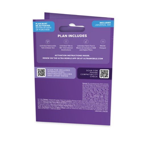 Ultra Mobile 1-Month 4GB Prepaid SIM Card - Orange GLOBAL SHIPPING