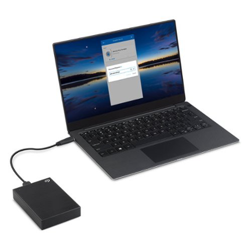Seagate One Touch with Password 5TB External USB 3.0 Portable Hard Drive with Rescue Data Recovery Services - Black BUY IN EUROPE