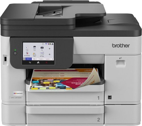 Brother - INKvestment 5110 Wireless Color Inkjet All-in-One Printer with 500-sheet paper tray/4.3” Color Touchscreen (MFC-J5110DW) - Gray