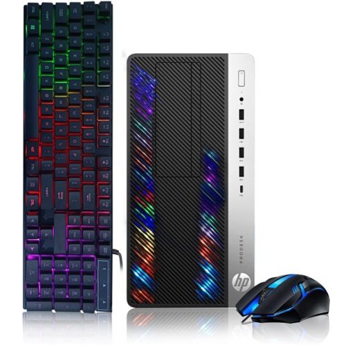 HP - Refurbished Excellent - RGB Gaming PC Desktop Computer, Intel Core i5-7500 3.4GHz, GTX 1660S 6G Graphics, 32GB DDR4,128G SSD + 3TB, Win11 Pro - Black-Front_Standard 