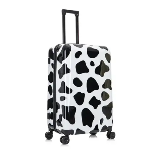 Front. InUSA - Cow Prints lightweight hardside Spinner Luggage 28" - COW.