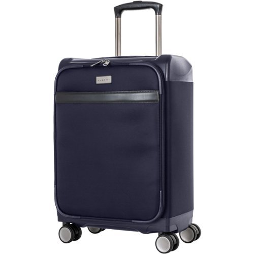 Bugatti - Washington Softside 20" Carry-On Spinner Suitcase - Navy-Front_Standard 
