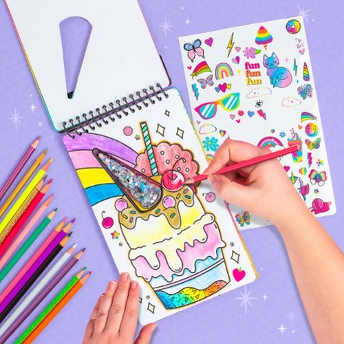 Fashion Angels : I Heart Fashion Sketch Set, Design Pad, 10 Crayons GLOBAL SHIPPING