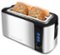 Elite Gourmet - 4 Slice Long Slot Toaster - Stainless Steel-Front_Standard