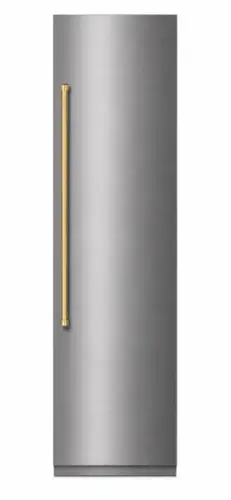 Front. Kucht - KUCHT Professional 24 in. Built-In Refrigerator in Custom Panel Ready - Stainless Steel Panel and Gold Handle Included - Stainless Steel and Gold.