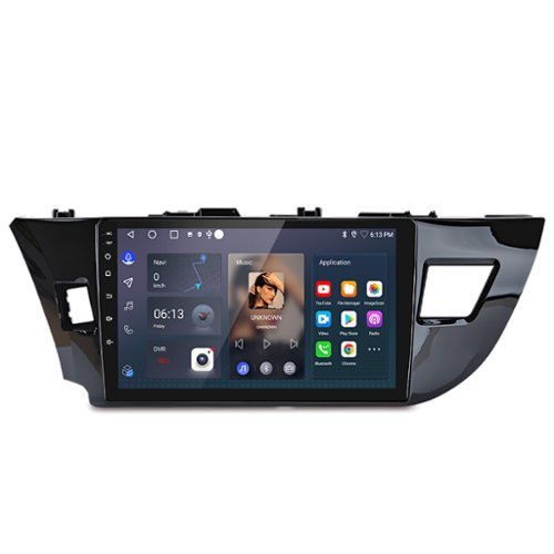 Junsun - For Toyota Corolla 2014-2016 10" 2+64GB Android 14 carplay Car Stereo Radio GPS Navi WIFI RDS SWC FM Bluetooth - Black-Front_Standard 