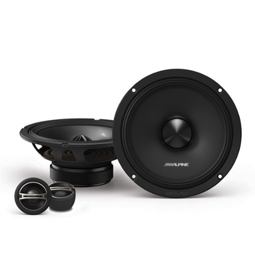 Alpine - DM-65C-G 6.5" Component 2-Way Speaker Set, Pair - Black/Gray-Front_Standard 